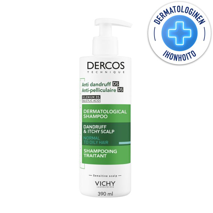 Vichy Dercos Shampoo Anti-Dandruff rasvoittuvat hiukset 390 ml kuva 1