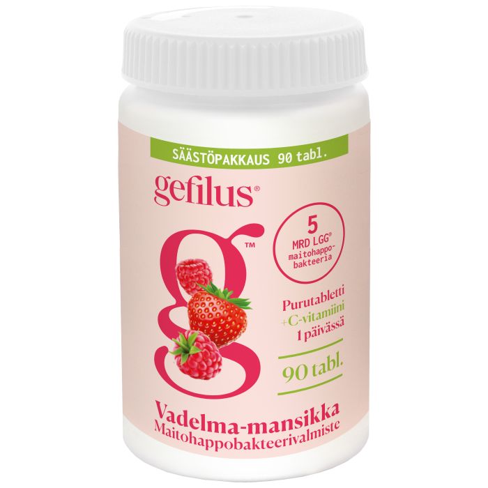 Gefilus purutabletti vadelma 90 tabl.