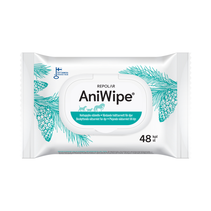 Aniwipe 48 hoitopyyhkeet 10,5 x 16,5 cm eläimille 48 kpl kuva 4