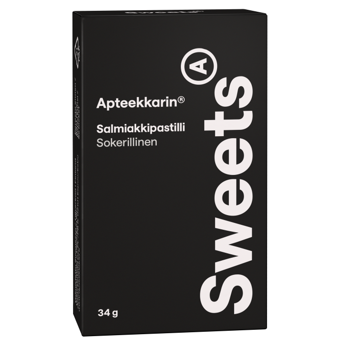 Apteekkarin sokerillinen salmiakkipastilli 34 g