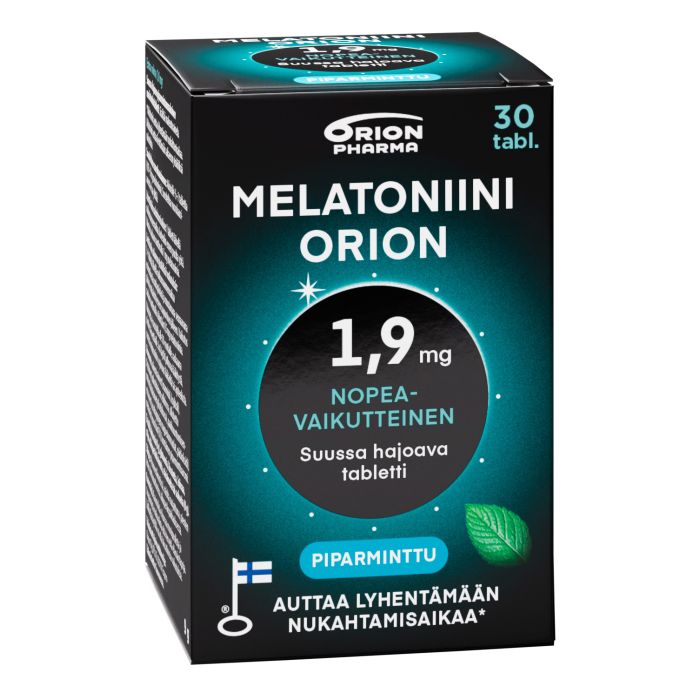 Melatoniini Orion 1,9 mg piparminttu suussa hajoava tabletti 30 tabl kuva 2
