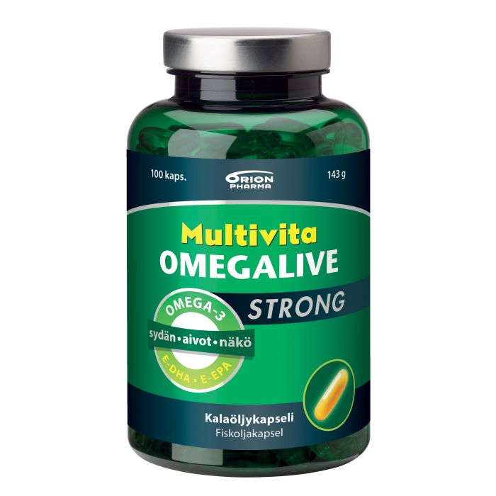 Multivita Omegalive Strong 100 kaps kuva 2