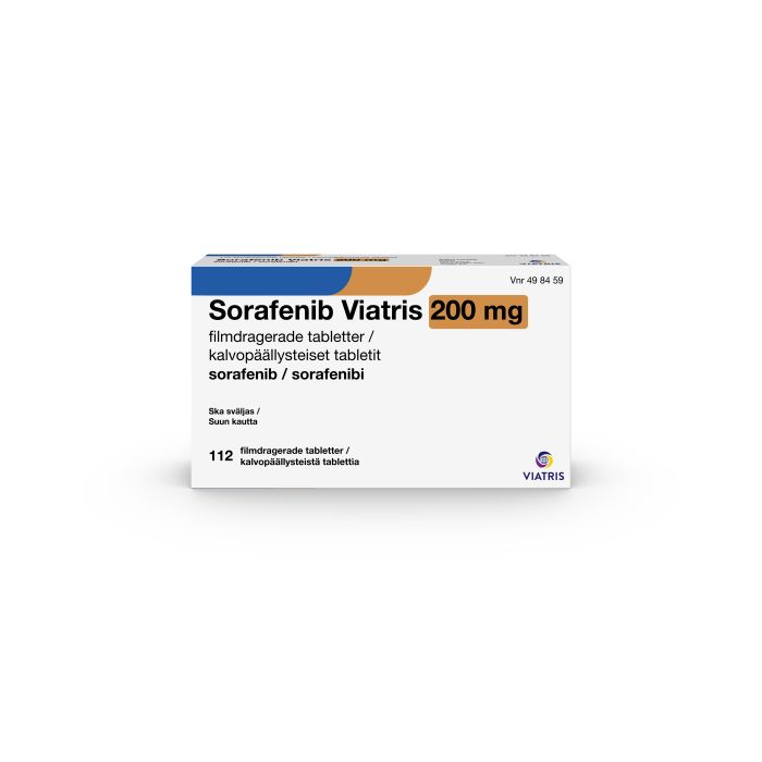 SORAFENIB VIATRIS tabletti, kalvopäällysteinen 200 mg 112 fol