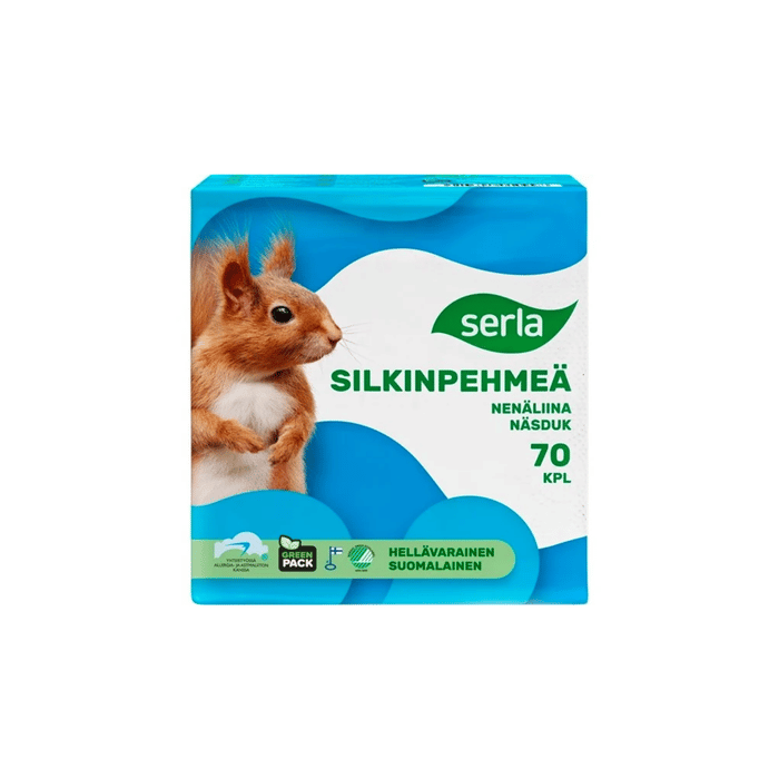 Serla Silkinpehmeä nenäliina 70 kpl 1 pakkaus