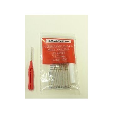 DOFT HAMMASVÄLIHARJA 1.2 MM PUNAINEN 12 KPL