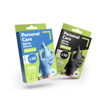 Personal Care Nitriilikäsine puuteriton musta M 10 kpl