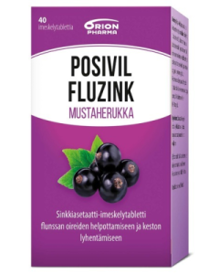 POSIVIL FLUZINK MUSTAHERUKKA IMESKELYTABLETTI 40 TABL