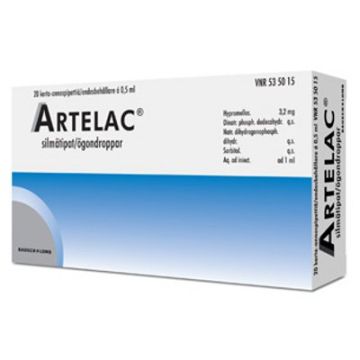 ARTELAC silmätipat, liuos, kerta-annospakkaus 3,2 mg/ml 20 x 0,5 ml
