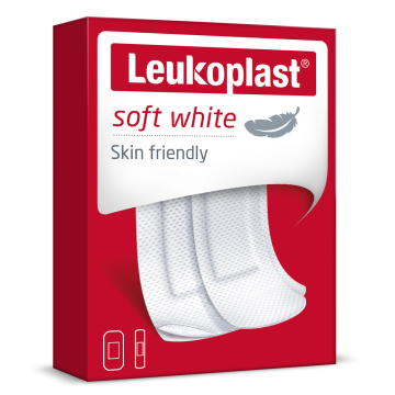 LEUKOPLAST SOFT WHITE LAASTARIVALIKOIMA 19X72MM 12 KPL + 38X72MM 8 KPL 20 KPL