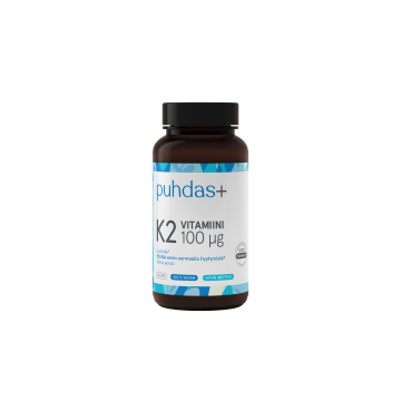 Puhdas+ K2-vitamiini 100 mikrogrammaa 60 kaps