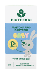 Bioteekki Maitohappobakteeri Baby + D3 Tipat 8 ml