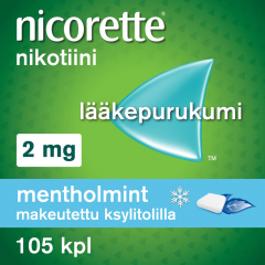 NICORETTE MENTHOLMINT 2 mg lääkepurukumi 105 fol